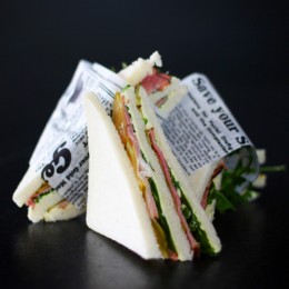 Sandwich-Ecke mit Pastrami - Ansicht 
